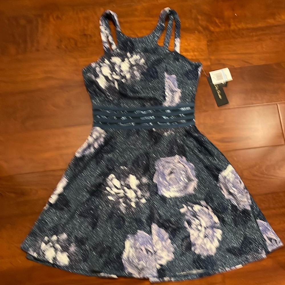 NWT City Studio blue dressy dress- size 5